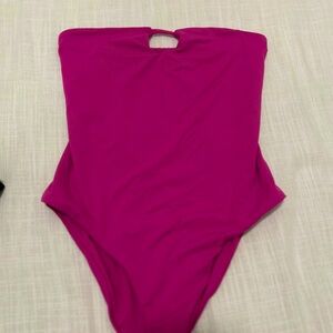 Toast Swimwear Keyhole Magenta One piece